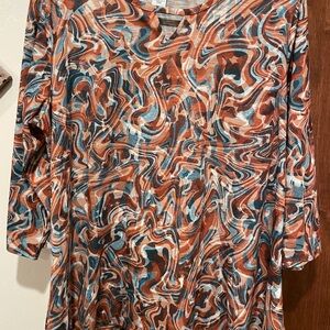Ruby Rd Swirl Patterned Top